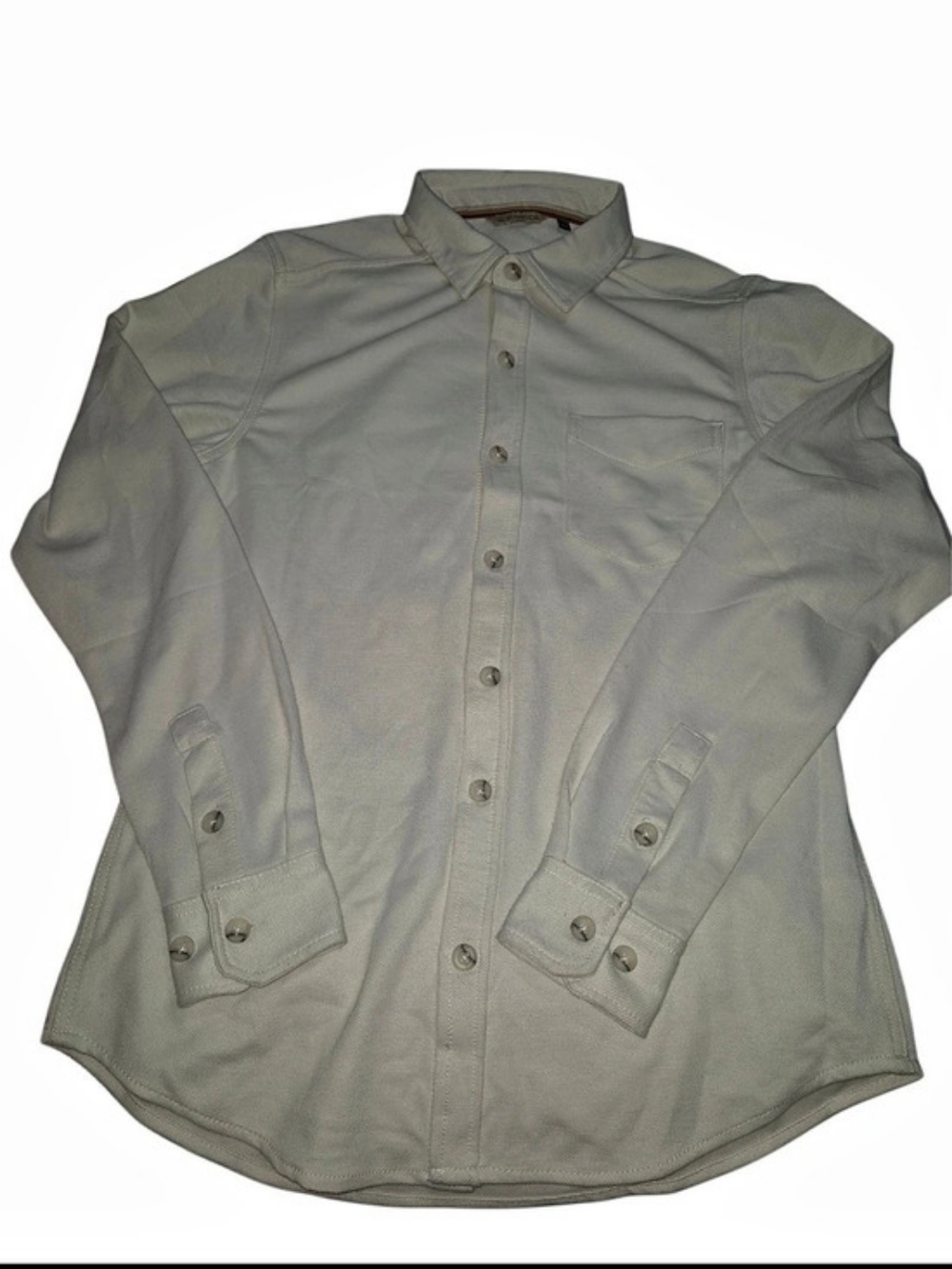 Burnside The Eco Collection Ivory Button Down Shirt NWT Size S